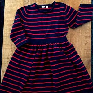 Gap Kids. Cozy striped sweater dress w/metallic thread details. Size XL (12)